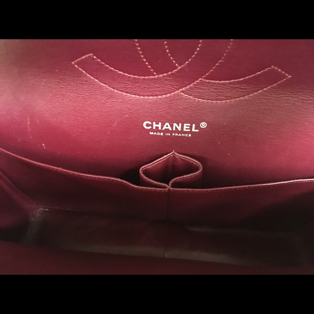 SOLD.   Chanel Jumbo Red Patent bag - Picture 8 of 8